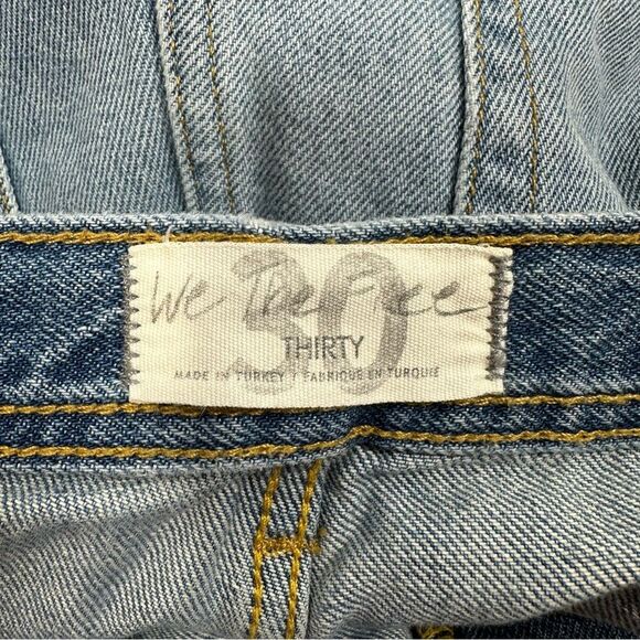 FREE PEOPLE DISTRESSED MAGGIE‎ STRAIGHT JEAN DENIM 30 - Picture 12 of 12